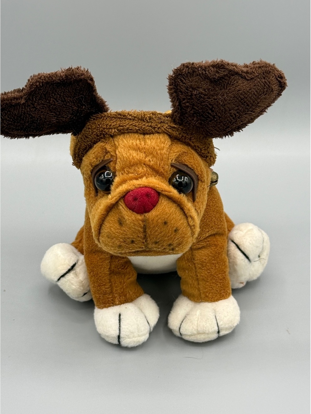 Plushland Plush Stuffed Animal Brown Dog with Bells 2006